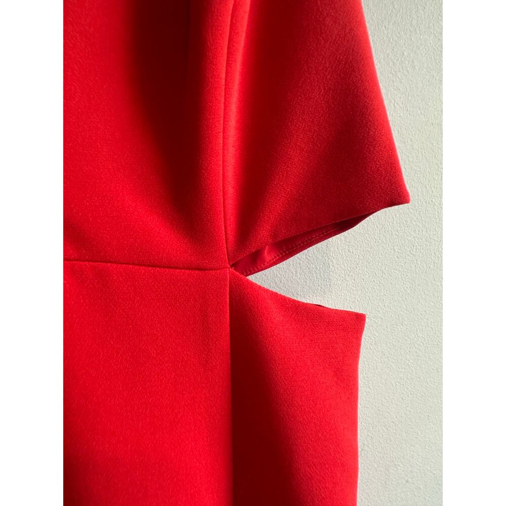 Alice + Olivia Riki Fitted Cutout Dress Fitted Poppy Red 6 - Picture 4 of 12
